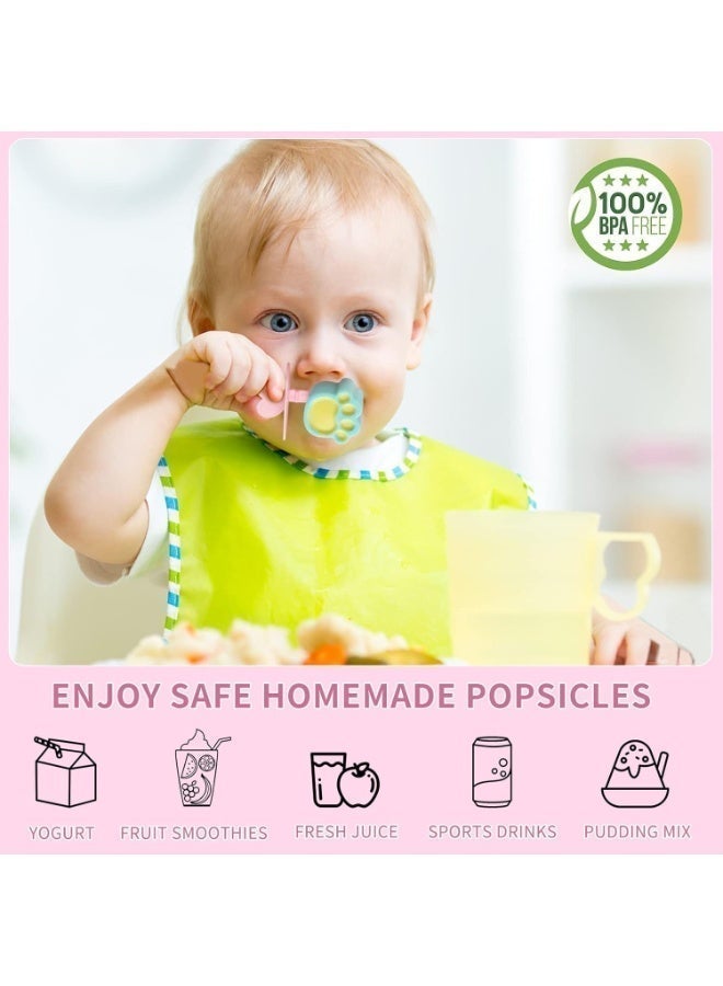 ChicAbode مصغرة المصاصة العفن ، 6 شبكة عصامي العفن ، سيليكون المصاصة ، من السهل الافراج عن وتنظيف المصاصة العفن والعفن المعاد تدويرها الكرتون المصاصة الوردي - Image 5